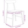 Silla de comedor 2 pcs Natural Madera de Caucho Sólido en Sillas de comedor | Comprar online en Foru.es
