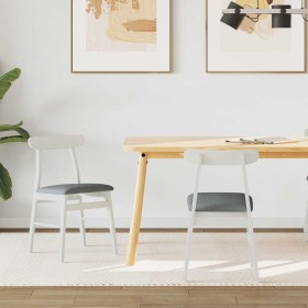 Silla de comedor 2 pcs y gris Madera de Caucho Sólido en Sillas de comedor | Comprar online en Foru.es