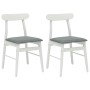 Silla de comedor 2 pcs y gris Madera de Caucho Sólido en Sillas de comedor | Comprar online en Foru.es