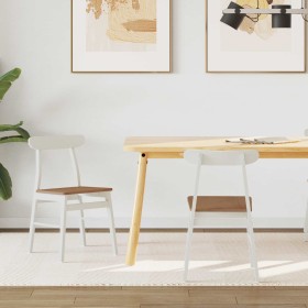 Silla de comedor 2 pcs y Natural Madera de Caucho Sólido en Sillas de comedor | Comprar online en Foru.es