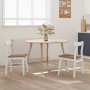 Silla de comedor 2 pcs y Natural Madera de Caucho Sólido en Sillas de comedor | Comprar online en Foru.es