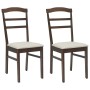 Silla de comedor 2 pcs Marrón claro y claro en Sillas de comedor | Comprar online en Foru.es