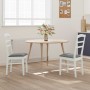 Silla de comedor 2 pcs y gris Madera de Caucho Sólido en Sillas de comedor | Comprar online en Foru.es