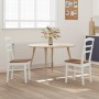 Silla de comedor 2 pcs y Natural Madera de Caucho Sólido en Sillas de comedor | Comprar online en Foru.es