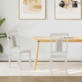 Silla de comedor 2 pcs Madera de Caucho Sólido en Sillas de comedor | Comprar online en Foru.es