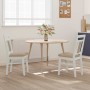 Silla de comedor 2 pcs y marrón Madera de Caucho Sólido en Sillas de comedor | Comprar online en Foru.es
