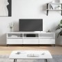 Mueble de TV madera contrachapada blanco brillo 150x30x44,5 cm de vidaXL, Muebles TV - Ref: Foro24-831294, Precio: 104,10 €, ...