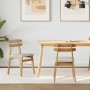 Silla de comedor 2 pcs Natural y claro Madera de Caucho Sólido en Sillas de comedor | Comprar online en Foru.es