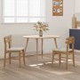 Silla de comedor 2 pcs Natural y claro Madera de Caucho Sólido en Sillas de comedor | Comprar online en Foru.es