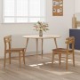 Silla de comedor 2 pcs Natural Madera de Caucho Sólido en Sillas de comedor | Comprar online en Foru.es