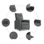 Sillón reclinable Gris oscuro 69 x 86 x 100 cm tela en Sillones | Comprar online en Foru.es