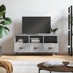 Mueble de TV madera de ingeniería gris hormigón 102x36x50 cm de vidaXL, Muebles TV - Ref: Foro24-829008, Precio: 57,84 €, Des...