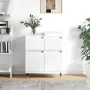 Aparador de madera contrachapada blanco 60x35x70 cm de vidaXL, Aparadores - Ref: Foro24-831108, Precio: 80,17 €, Descuento: %