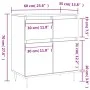 Aparador de madera contrachapada blanco 60x35x70 cm de vidaXL, Aparadores - Ref: Foro24-831108, Precio: 80,17 €, Descuento: %