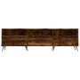 Mueble de TV madera contrachapada roble ahumado 150x30x44,5 cm de vidaXL, Muebles TV - Ref: Foro24-831257, Precio: 96,80 €, D...