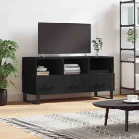 Mueble de TV madera de ingeniería negro 102x36x50 cm de vidaXL, Muebles TV - Ref: Foro24-829061, Precio: 84,45 €, Descuento: %