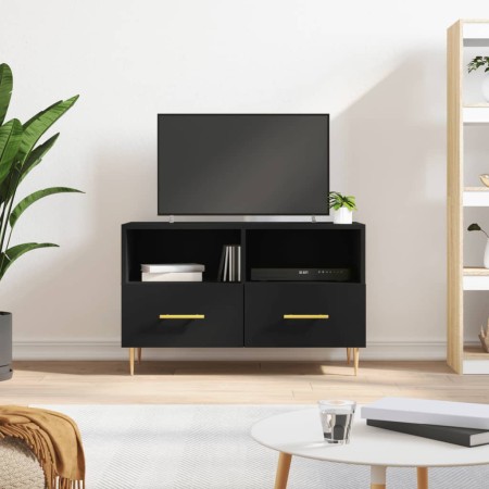 Mueble para TV madera contrachapada negro 80x36x50 cm de vidaXL, Muebles TV - Ref: Foro24-828957, Precio: 65,51 €, Descuento: %