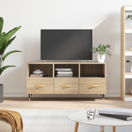 Mueble de TV madera de ingeniería roble Sonoma 102x36x50 cm de vidaXL, Muebles TV - Ref: Foro24-829015, Precio: 63,80 €, Desc...