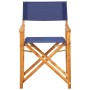 Silla de director madera maciza de acacia azul de vidaXL, Sillas de jardín - Ref: Foro24-45952, Precio: 70,18 €, Descuento: %