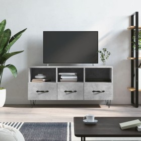 Mueble de TV madera de ingeniería gris hormigón 102x36x50 cm de vidaXL, Muebles TV - Ref: Foro24-829032, Precio: 77,48 €, Des...