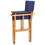 Silla de director madera maciza de acacia azul de vidaXL, Sillas de jardín - Ref: Foro24-45952, Precio: 70,18 €, Descuento: %