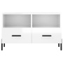 Mueble de TV madera contrachapada blanco brillo 80x36x50 cm de vidaXL, Muebles TV - Ref: Foro24-828982, Precio: 63,42 €, Desc...