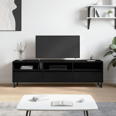 Mueble de TV madera contrachapada negro 150x30x44,5 cm de vidaXL, Muebles TV - Ref: Foro24-831301, Precio: 97,49 €, Descuento: %