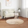 Alfombra de Imitación de Piel de Oveja Tafalla Beige Ø 100 cm en Alfombras | Comprar online en Foru.es
