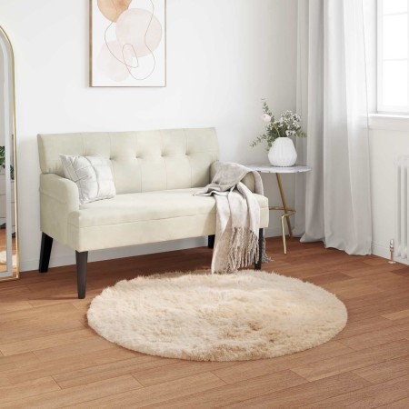 Alfombra de Imitación de Piel de Oveja Tafalla Beige Ø 120 cm en Alfombras | Comprar online en Foru.es