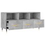 Mueble de TV madera de ingeniería gris hormigón 102x36x50 cm de vidaXL, Muebles TV - Ref: Foro24-829016, Precio: 63,80 €, Des...