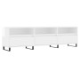 Mueble de TV madera contrachapada blanco brillo 150x30x44,5 cm de vidaXL, Muebles TV - Ref: Foro24-831302, Precio: 127,20 €, ...