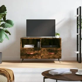 Smoked oak plywood TV cabinet 80x36x50 cm by vidaXL, TV Furniture - Ref: Foro24-828945, Price: 46,04 €, Discount: %