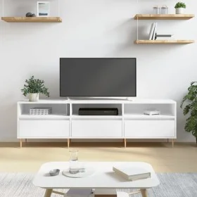 Mueble de TV madera contrachapada blanco 150x30x44,5 cm de vidaXL, Muebles TV - Ref: Foro24-831268, Precio: 84,42 €, Descuent...