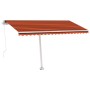 Toldo de pie retráctil manual naranja y marrón 400x300 cm en Toldos | Comprar online en Foru.es