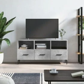 Mueble de TV madera de ingeniería gris hormigón 102x36x50 cm de vidaXL, Muebles TV - Ref: Foro24-829056, Precio: 80,63 €, Des...