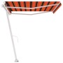 Toldo de pie retráctil manual naranja y marrón 400x300 cm en Toldos | Comprar online en Foru.es