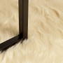 Alfombra de Imitación de Piel de Oveja Tafalla Crema Ø 100 cm en Alfombras | Comprar online en Foru.es