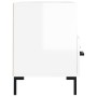 Mueble de TV madera contrachapada blanco brillo 80x36x50 cm de vidaXL, Muebles TV - Ref: Foro24-828974, Precio: 73,22 €, Desc...