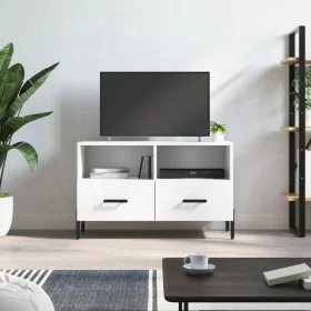 Mueble para TV madera contrachapada blanco 80x36x50 cm de vidaXL, Muebles TV - Ref: Foro24-828980, Precio: 52,62 €, Descuento: %