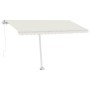 Toldo retráctil manual con LED crema 400x300 cm en Toldos | Comprar online en Foru.es