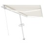 Toldo retráctil manual con LED crema 400x300 cm en Toldos | Comprar online en Foru.es