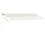 Toldo retráctil manual con LED crema 400x300 cm en Toldos | Comprar online en Foru.es