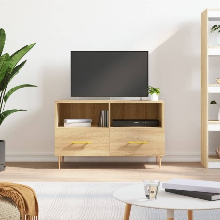 Mueble para TV madera contrachapada roble ahumado 80x36x50 cm de vidaXL, Muebles TV - Ref: Foro24-828959, Precio: 63,92 €, De...