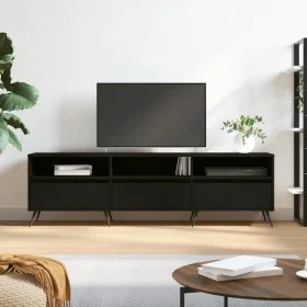 Mueble de TV madera contrachapada negro 150x30x44,5 cm de vidaXL, Muebles TV - Ref: Foro24-831253, Precio: 98,24 €, Descuento: %
