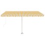 Toldo retráctil manual con LED amarillo y blanco 400x300 cm en Toldos | Comprar online en Foru.es