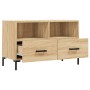 Mueble para TV madera contrachapada roble ahumado 80x36x50 cm de vidaXL, Muebles TV - Ref: Foro24-828975, Precio: 67,74 €, De...