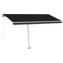 Toldo retráctil manual con LED gris antracita 400x300 cm en Toldos | Comprar online en Foru.es