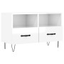 Mueble de TV madera contrachapada blanco brillo 80x36x50 cm de vidaXL, Muebles TV - Ref: Foro24-828966, Precio: 46,48 €, Desc...
