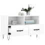 Mueble de TV madera contrachapada blanco brillo 80x36x50 cm de vidaXL, Muebles TV - Ref: Foro24-828966, Precio: 46,48 €, Desc...