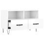 Mueble de TV madera contrachapada blanco brillo 80x36x50 cm de vidaXL, Muebles TV - Ref: Foro24-828966, Precio: 46,48 €, Desc...
